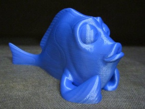 dory easy print no support models animal cartoon disney pixar figure finding nemo fish model sculpture supportless 3d print model - Mito3D