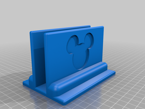 mickey mouse logo ipad stand tablet disney multimaterial 3d print model - Mito3D