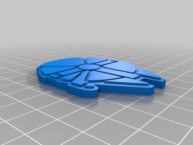 millennium falcon coaster decor drink easy print star wars 3D print model - Mito3D