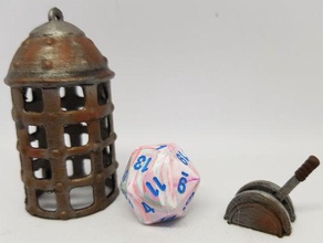 dungeon terrain lever cage dice jail model furniture 28mm dnd roleplaying scatter 3d print model - Mito3D