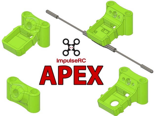 impulserc apex support d'antenne + gps m8n crossfire r c véhicules l'apex les drones impulsion rc 3D print model - Mito3D