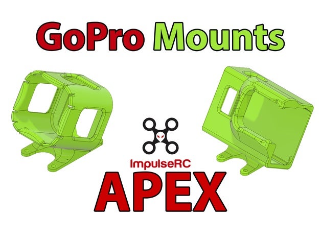 impulserc apex gopro mount 20 25 30 session held 5 6 7 r c Fahrzeuge Impuls rc 3D print model - Mito3D