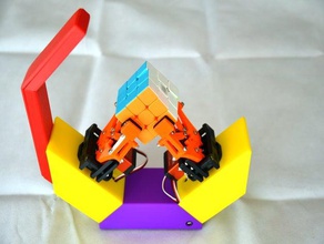 rubik cube solver robot v-forma la robotica cubo python raspberry pi rubiks il risolutore 3d print model - Mito3D