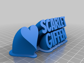 scarlet giffen office personalizado 3d print model - Mito3D