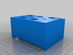triple conteneur bureau de pile aaa la batterie support 3d print model - Mito3D