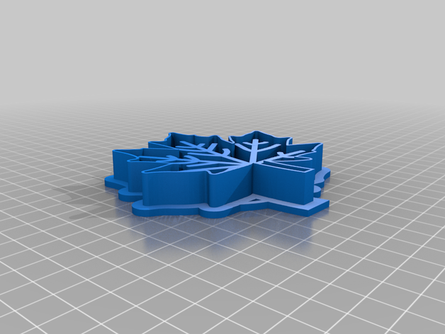 maple leaf cookie cutter - internal details kitchen & dining 3D print model - Mito3D