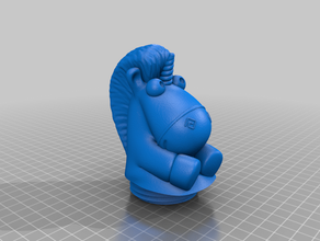 fofo unicórnio piggybank animais 3d print model - Mito3D