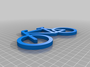 bisiklet işareti 3d baskı işaret 3d print model - Mito3D