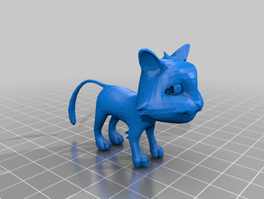 chaton chat L'impression 3d cat kitty 3d print model - Mito3D