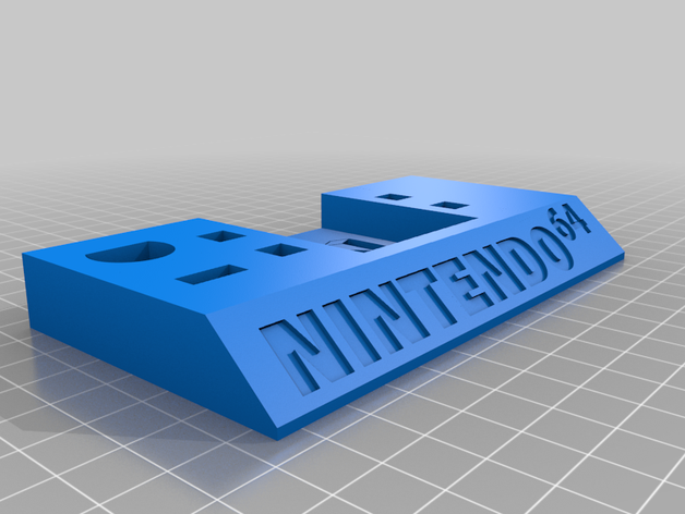 nintendo 64 controlador de soporte la pantalla juegos video el exhibición 3D print model - Mito3D