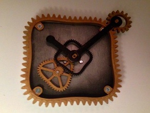 coucou usine décor de l'horloge sur des roulettes les engrenages non circulaire vitesse horloge mur 3d print model - Mito3D