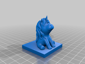 powderpuff licorne boîte animaux 3d print model - Mito3D