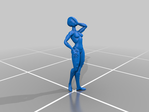 suit gal people scifi wargaming 3d print model - Mito3D