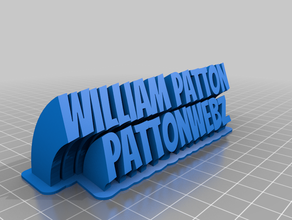 william patton pattonwebz ofis özelleştirilmiş 3d print model - Mito3D