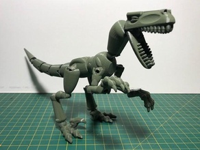 velociraptor - tinkercad kit giocattoli meccanici articolato dinosauro 3d print model - Mito3D