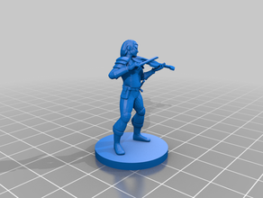 human bard playing fiddle toy & game accessories dungeons dragons mini miniature mz4250 pathfinder tabletop 3d print model - Mito3D