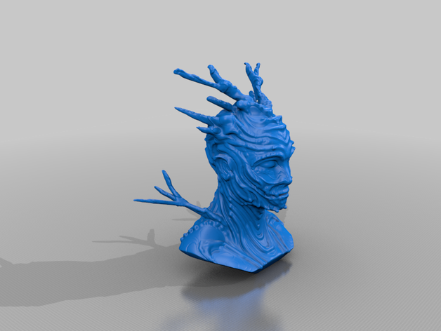 sirena las esculturas 3dbust extranjero art el busto carácter cabeza monster esculpir escultura 3D print model - Mito3D