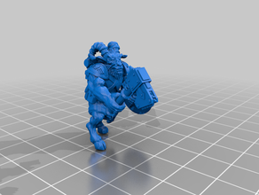 imperial space army beast-people 3 toys & games 28mm beastman scifi warhammer 40k 3d print model - Mito3D