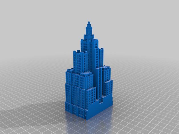 industriale banca providence ri edifici e strutture architettura art deco edificio highrise la provvidenza rhode island grattacielo torre 3D print model - Mito3D