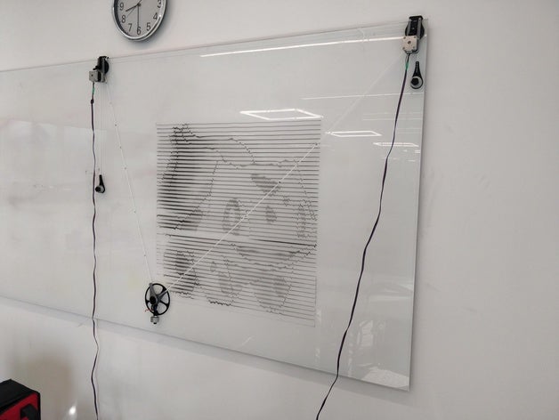 whiteboard v-plotter drawbot 3D print model - Mito3D