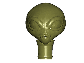 area 51 alien topper 7 cane walking hiking sticks pole stick 3d print model - Mito3D