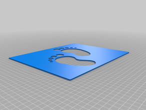 baby piedi stencil 3d print model - Mito3D