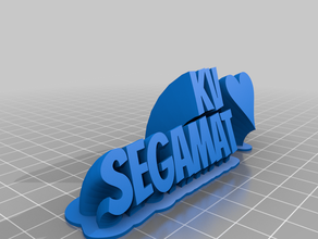 kv segamat amor de la oficina personalizado 3d print model - Mito3D