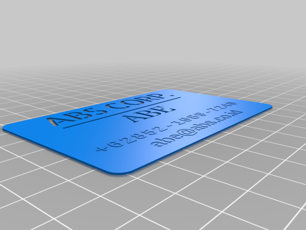 abe card office customized 3D print model - Mito3D