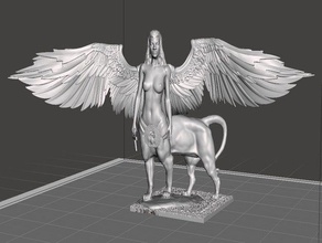 sphinx toys & games dnd female lamia lion miniature nude tabletop 3d print model - Mito3D