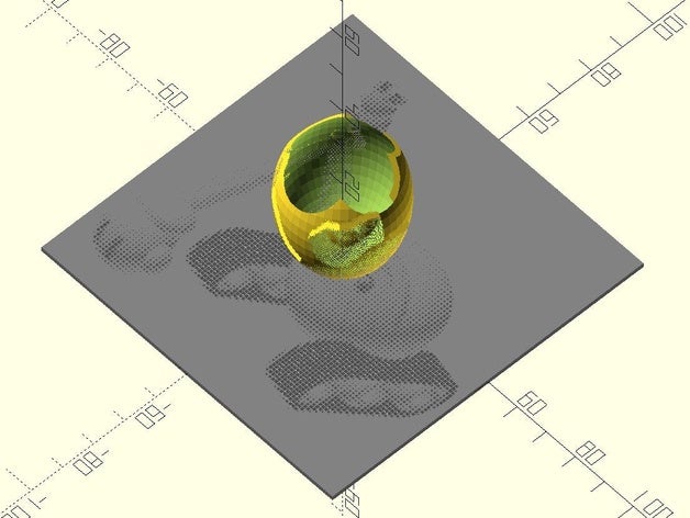 stereografica foto matematica arte scala di grigi pixel proiezione stereoprojection 3D print model - Mito3D