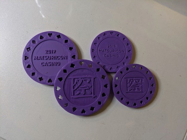 poker chip templates games 3D print model - Mito3D