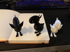 pulcino di chocobo becco supporto Stampa 3d prove benchmark final fantasy 3d print model - Mito3D