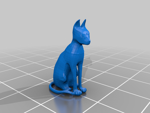 egyptian cat sculptures stand 3d print model - Mito3D
