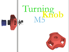 tournant la molette m5 à tête hexagonale - 12mm le bricolage drehknauf bouton écrou l'écrou vis sechskant de tourner 3d print model - Mito3D