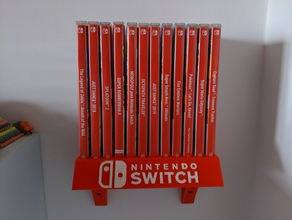 nintendo switch game case Wand stand video-Spiele 3d print model - Mito3D