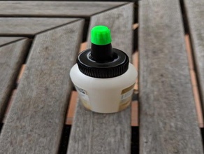 small bottle cap replacement parts oil screw 3d print model - Mito3D