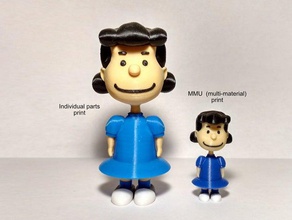 lucy van pelt - mmu people girl peanuts 3d print model - Mito3D