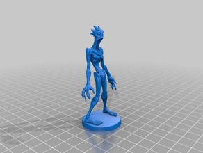 ectomorfo monstro figura - homem alto A impressão 3d criatura mais escura masmorra fantasia a fantasma miniatura jogo de vídeo 3d print model - Mito3D