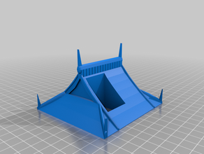 torre del dragón techo remix - desmontable con ajuste a presión en el sin pegamento los dados 3d print model - Mito3D