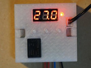 w1209 thermostat module case screwless electronics box 3d print model - Mito3D