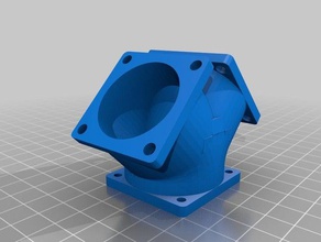 40mm fan 2 1 out duct dual 3d print model - Mito3D