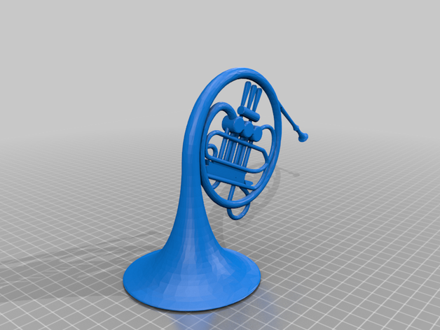 blu corno francese modelli 3D print model - Mito3D