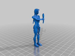 female android low poligon type model robots figure 3d print model - Mito3D