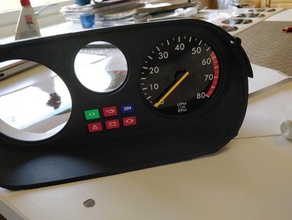 sr tachometer replica opel kadett c automotive gauge gauges vintage car 3d print model - Mito3D