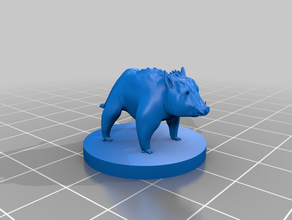 boar - grand games 28mm dnd dungeons dragons miniature miniatures pig roleplaying rpg tabletop taleofenki 3d print model - Mito3D