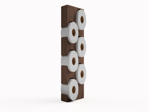 toiletrolhouder toiletaccesoires bathroom wood woodworking 3d print model - Mito3D