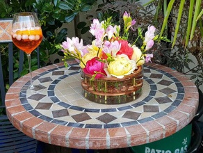 flower grill ikea cylinder vase bowl decor vases 3d print model - Mito3D