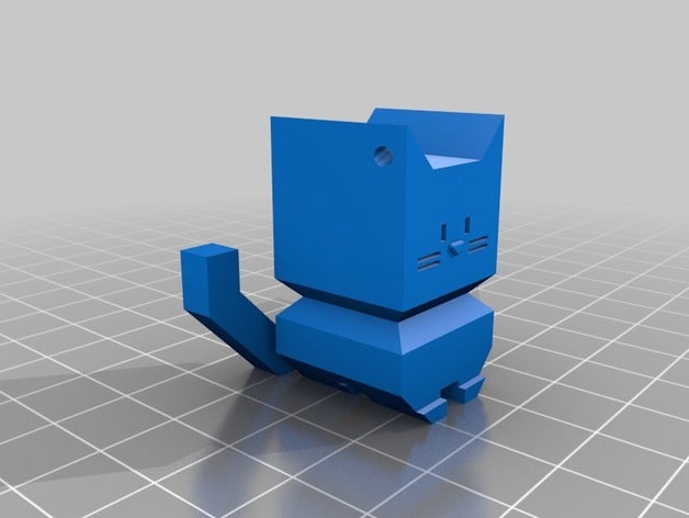 calicat apilable Schlüsselanhänger 3d-drucken calibrador gato keyring 3D print model - Mito3D