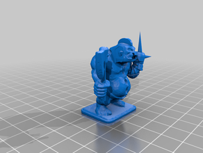heroquest - ogre chieftain toy & game accessories against horde board roleplaying 3d print model - Mito3D