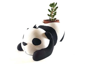 panda planteur extérieur et jardin la jardinière 3d print model - Mito3D